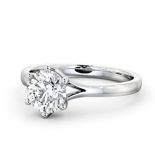  Round Diamond Engagement Ring 9K White Gold Solitaire - Adlington ENRD25_WG_THUMB2 