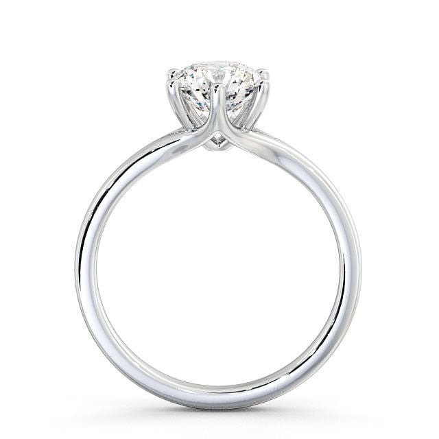 Round Diamond Engagement Ring Platinum Solitaire - Adlington ENRD25_WG_UP