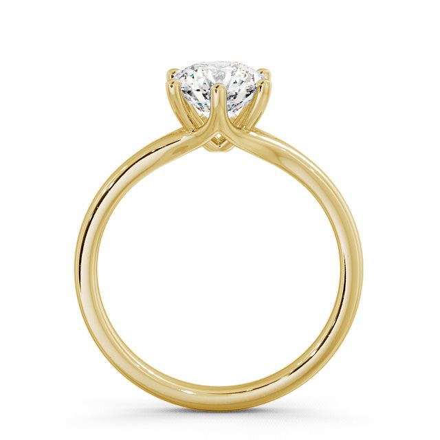 Round Diamond Engagement Ring 9K Yellow Gold Solitaire - Adlington ENRD25_YG_UP