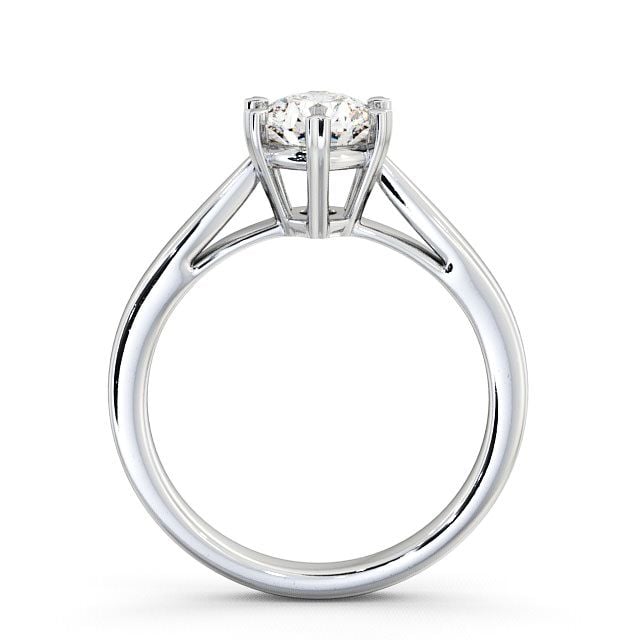Round Diamond Engagement Ring 18K White Gold Solitaire - Epney ENRD26_WG_UP