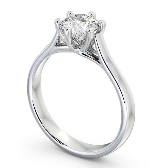  Round Diamond Engagement Ring Platinum Solitaire - Haigh ENRD27_WG_THUMB1 
