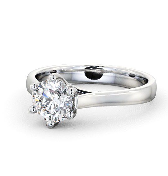  Round Diamond Engagement Ring Platinum Solitaire - Haigh ENRD27_WG_THUMB2 