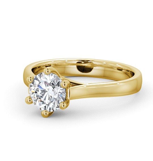  Round Diamond Engagement Ring 18K Yellow Gold Solitaire - Haigh ENRD27_YG_THUMB2 