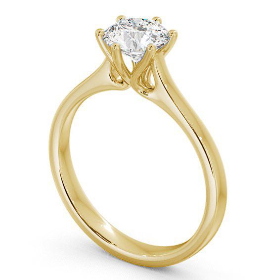  Round Diamond Engagement Ring 18K Yellow Gold Solitaire - Hamsley ENRD28_YG_THUMB1 