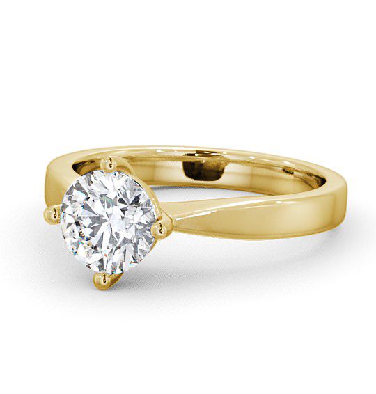  Round Diamond Engagement Ring 18K Yellow Gold Solitaire - Elemore ENRD2_YG_THUMB2 
