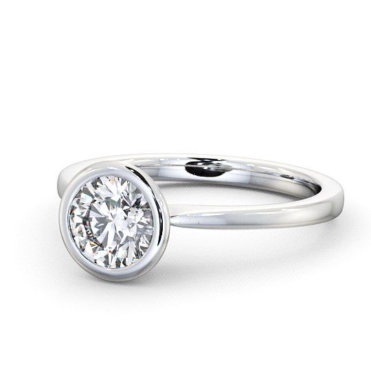  Round Diamond Engagement Ring 18K White Gold Solitaire - Morley ENRD33_WG_THUMB2 