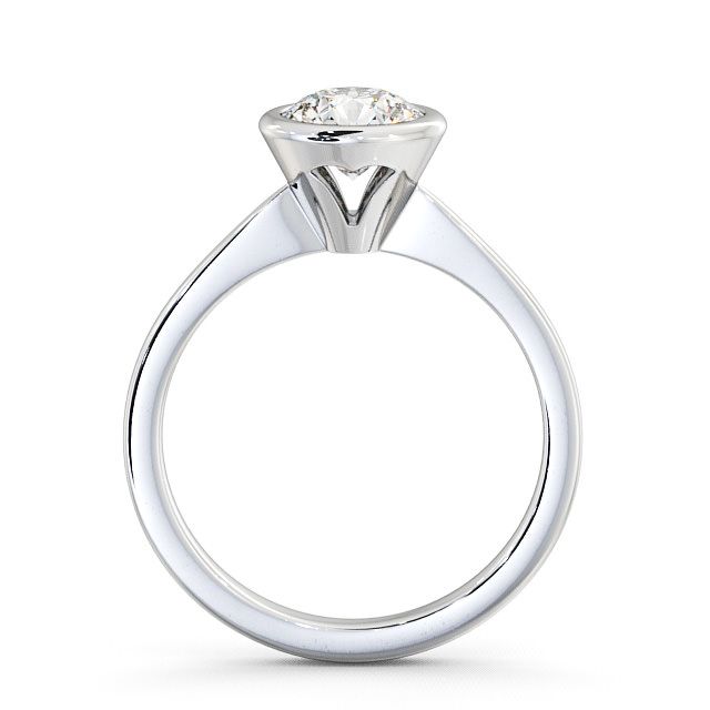 Round Diamond Engagement Ring 9K White Gold Solitaire - Morley ENRD33_WG_UP