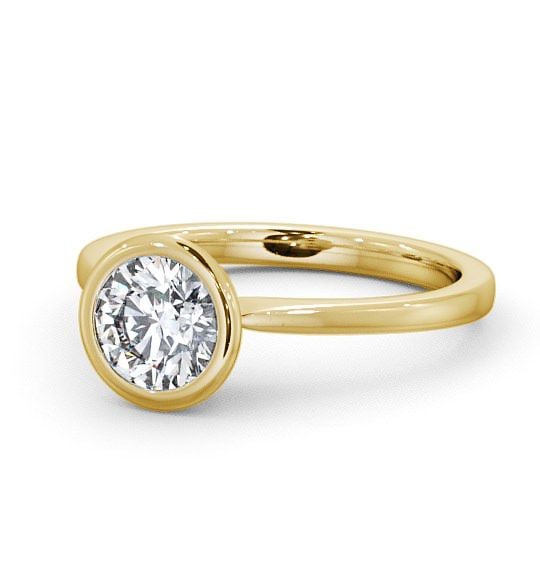 Round Diamond Engagement Ring 18K Yellow Gold Solitaire - Morley ENRD33_YG_THUMB2 