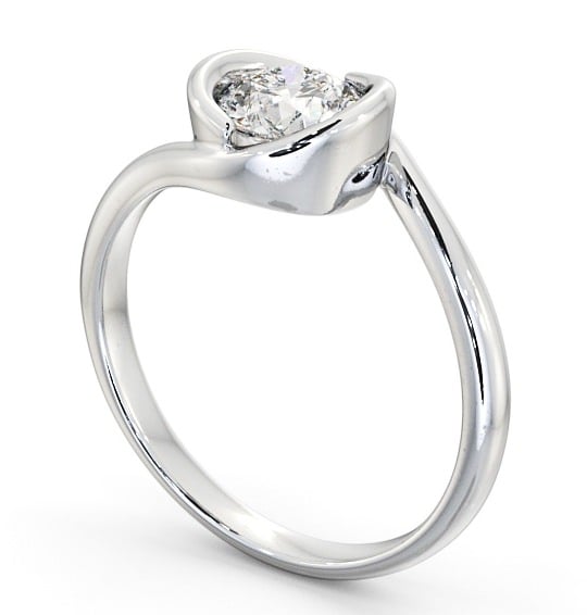 Round Diamond Engagement Ring Palladium Solitaire - Cosford ENRD35_WG_THUMB1