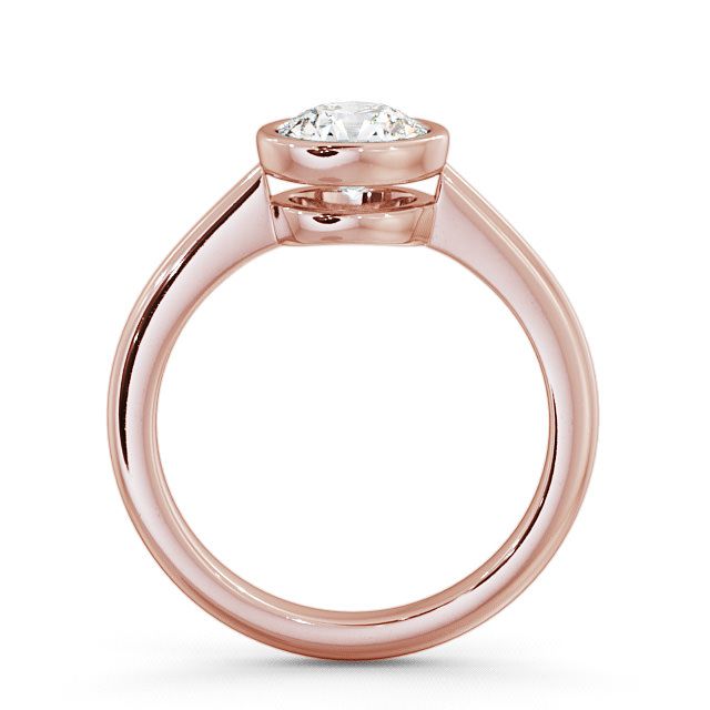 Round Diamond Engagement Ring 18K Rose Gold Solitaire - Tretio ENRD36_RG_UP
