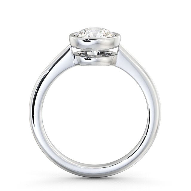 Round Diamond Engagement Ring Palladium Solitaire - Tretio ENRD36_WG_UP