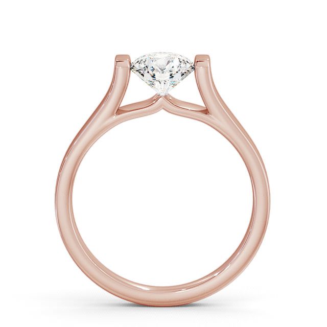 Round Diamond Engagement Ring 18K Rose Gold Solitaire - Palion ENRD37_RG_UP