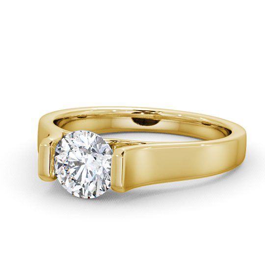  Round Diamond Engagement Ring 9K Yellow Gold Solitaire - Palion ENRD37_YG_THUMB2 