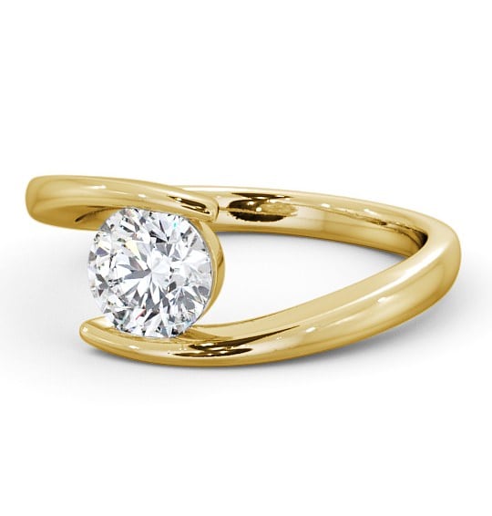  Round Diamond Engagement Ring 18K Yellow Gold Solitaire - Linley ENRD38_YG_THUMB2 