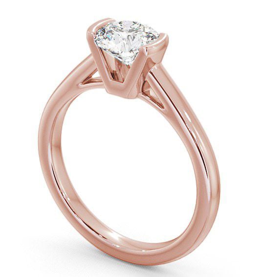 Round Diamond Engagement Ring 18K Rose Gold Solitaire - Lumley ENRD39_RG_THUMB1