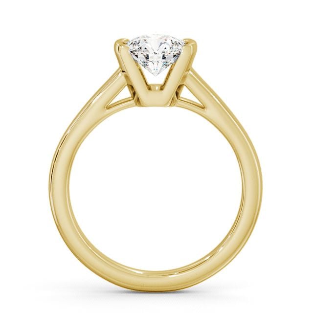 Round Diamond Engagement Ring 9K Yellow Gold Solitaire - Lumley ENRD39_YG_UP