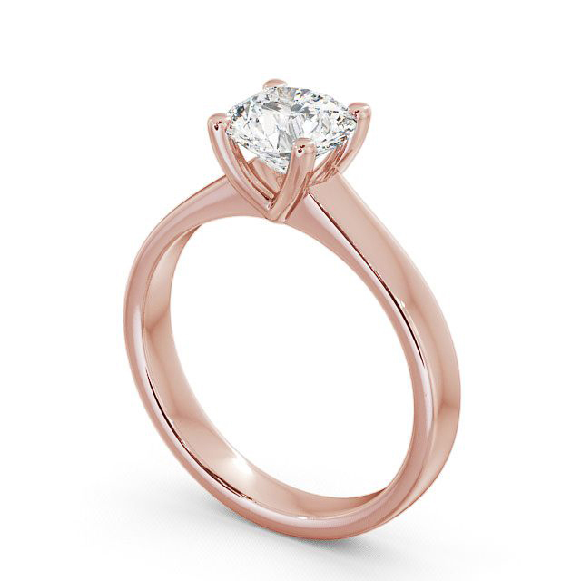 Round Diamond Engagement Ring 18K Rose Gold Solitaire - Juniper ENRD3_RG_SIDE