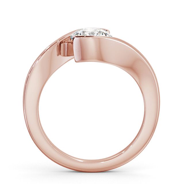 Round Diamond Engagement Ring 9K Rose Gold Solitaire - Kelby ENRD40_RG_UP