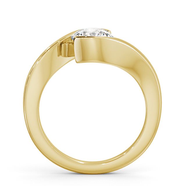 Round Diamond Engagement Ring 18K Yellow Gold Solitaire - Kelby ENRD40_YG_UP