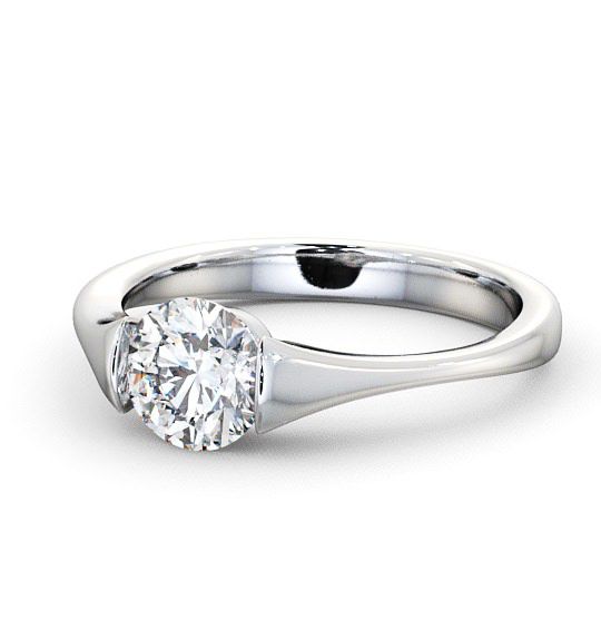  Round Diamond Engagement Ring 18K White Gold Solitaire - Ballela ENRD42_WG_THUMB2 