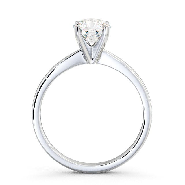 Round Diamond Engagement Ring 18K White Gold Solitaire - Inverie ENRD4_WG_UP