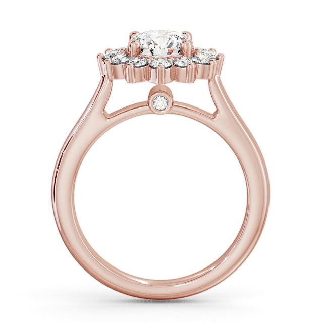 Cluster Round Diamond Engagement Ring 18K Rose Gold - Sulby ENRD50_RG_UP
