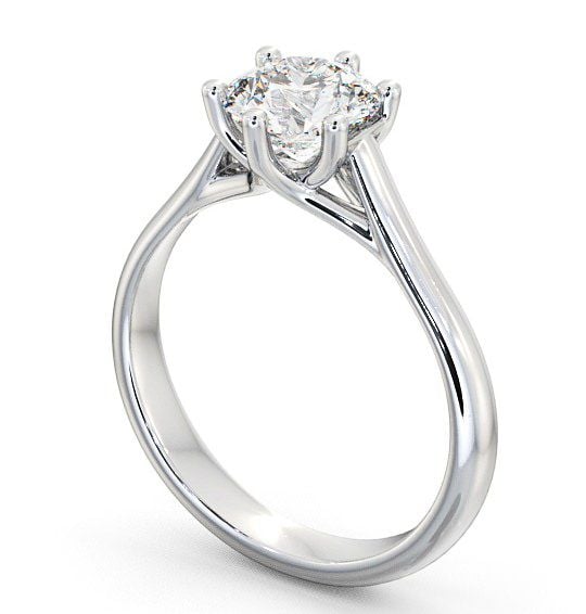  Round Diamond Engagement Ring 18K White Gold Solitaire - Airlie ENRD53_WG_THUMB1 