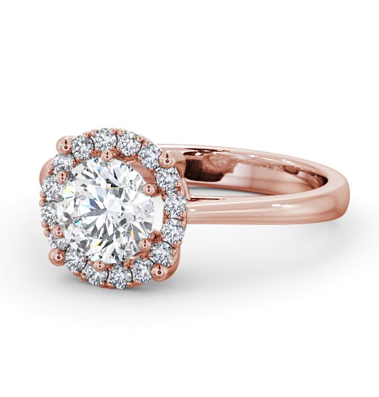  Halo Round Diamond Engagement Ring 9K Rose Gold - Albany ENRD57_RG_THUMB2 