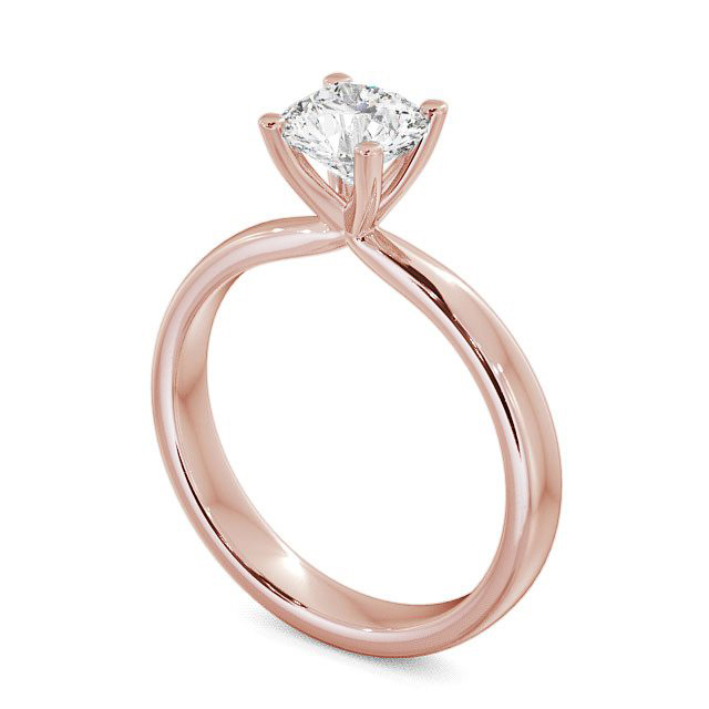 Round Diamond Engagement Ring 9K Rose Gold Solitaire - Marley ENRD5_RG_SIDE