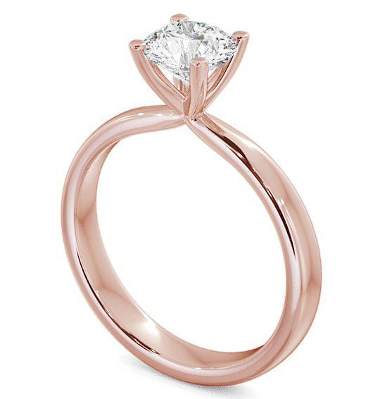 Round Diamond Engagement Ring 18K Rose Gold Solitaire - Marley ENRD5_RG_THUMB1