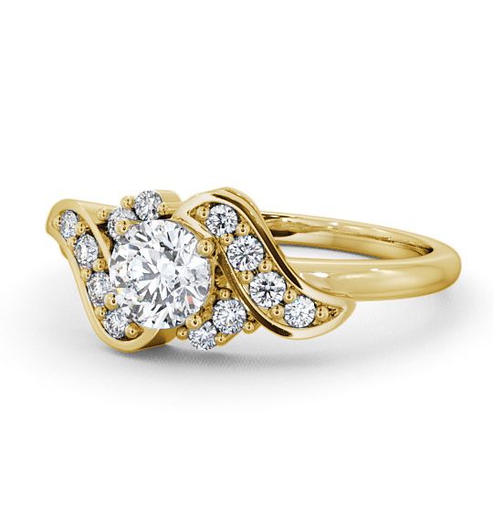  Round Diamond Engagement Ring 9K Yellow Gold Solitaire - Milo ENRD61_YG_THUMB2 