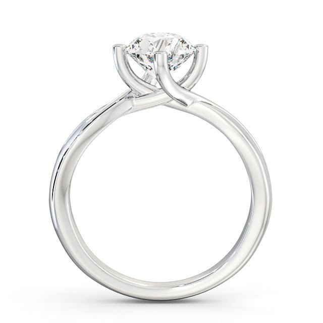 Round Diamond Engagement Ring 18K White Gold Solitaire - Alisery ENRD63_WG_UP