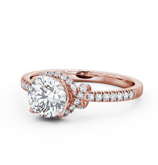  Halo Round Diamond Engagement Ring 18K Rose Gold - Chambery ENRD65_RG_THUMB2 