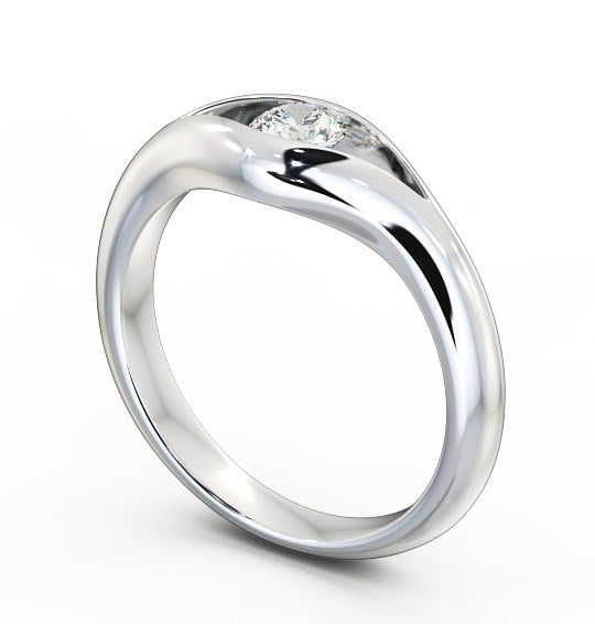  Round Diamond Engagement Ring 18K White Gold Solitaire - Kayla ENRD66_WG_THUMB1 