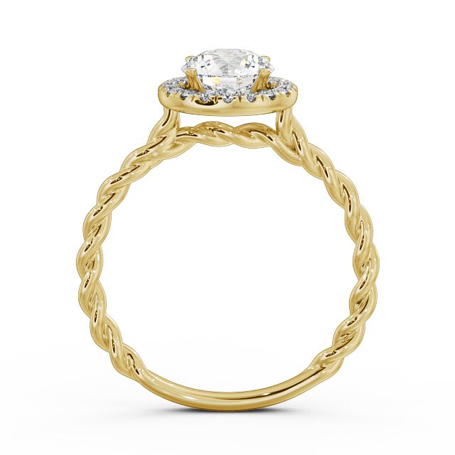 Halo Round Diamond Engagement Ring 9K Yellow Gold - Clarissa ENRD75_YG_UP