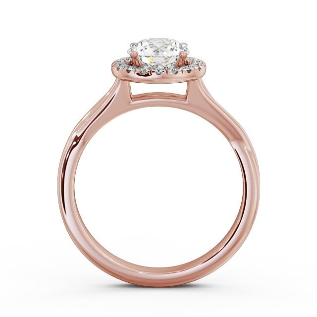 Halo Round Diamond Engagement Ring 18K Rose Gold - Bethany ENRD76_RG_UP