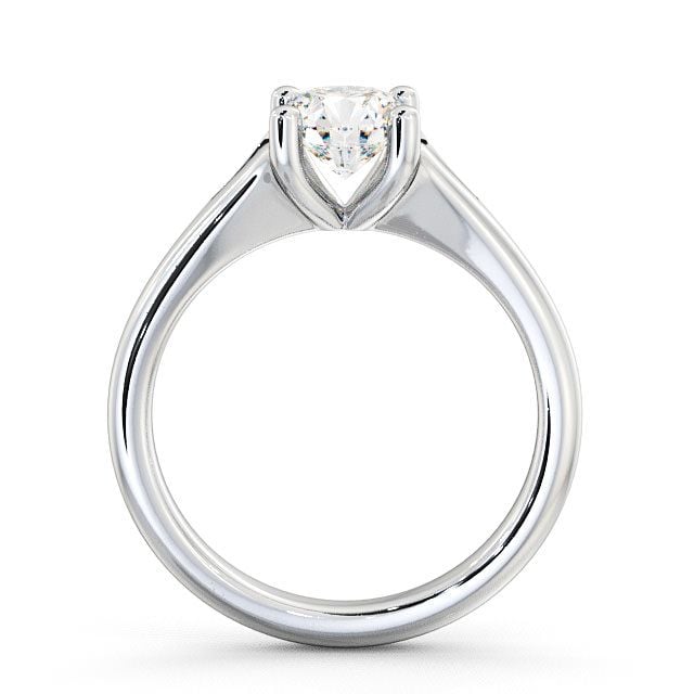 Round Diamond Engagement Ring Platinum Solitaire - Veraby ENRD7_WG_UP