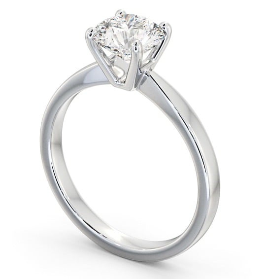 Round Diamond Engagement Ring 9K White Gold Solitaire - Belva ENRD89_WG_THUMB1 