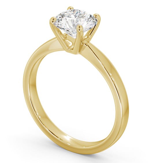  Round Diamond Engagement Ring 18K Yellow Gold Solitaire - Belva ENRD89_YG_THUMB1 