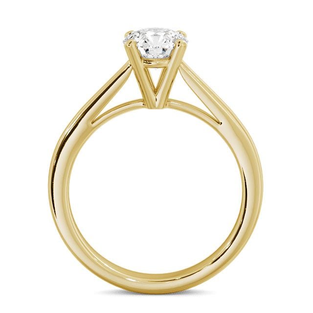 Round Diamond Engagement Ring 9K Yellow Gold Solitaire - Albury ENRD8_YG_UP
