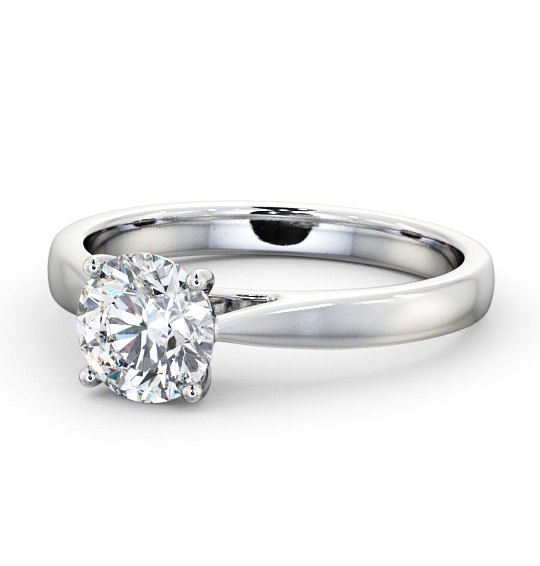  Round Diamond Engagement Ring 18K White Gold Solitaire - Colasta ENRD90_WG_THUMB2 