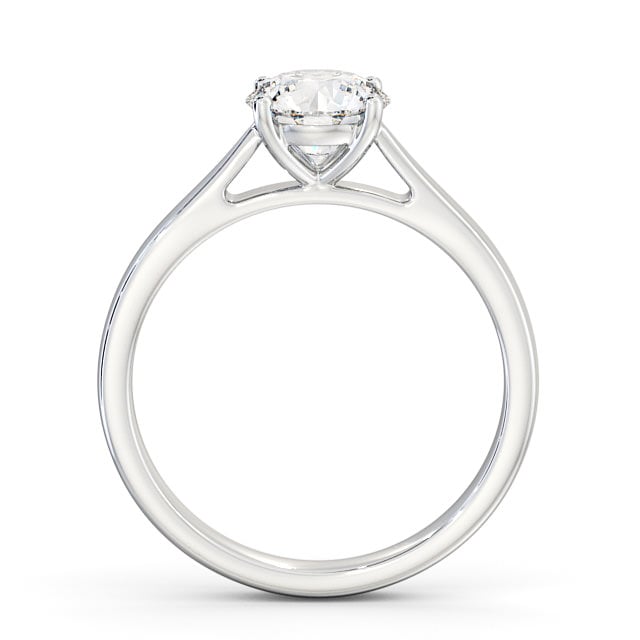 Round Diamond Engagement Ring Platinum Solitaire - Colasta ENRD90_WG_UP