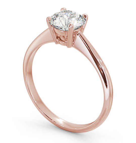 Round Diamond Engagement Ring 9K Rose Gold Solitaire - Ora ENRD91_RG_THUMB1