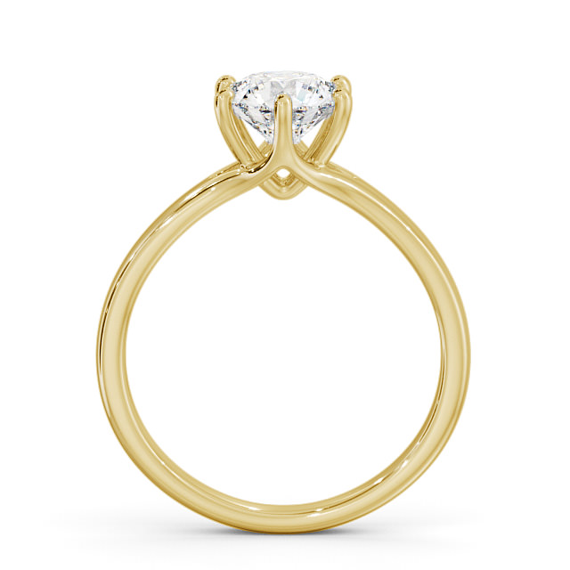 Round Diamond Engagement Ring 18K Yellow Gold Solitaire - Amalia ENRD97_YG_UP
