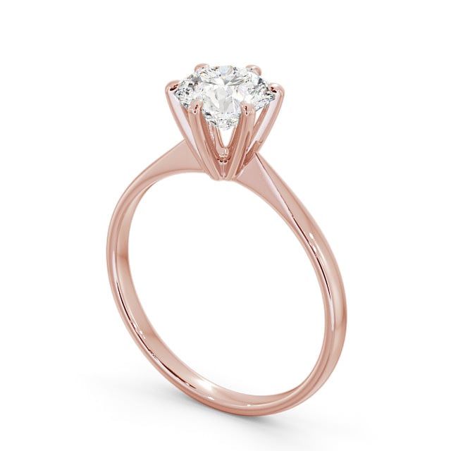 Round Diamond Engagement Ring 9K Rose Gold Solitaire - Brook ENRD98_RG_SIDE