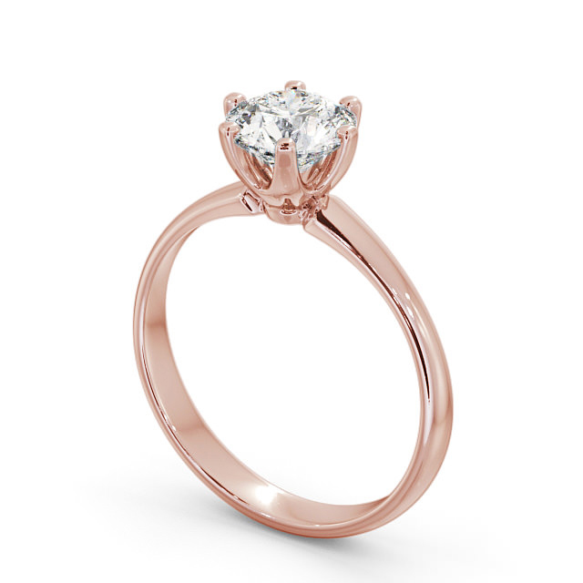 Round Diamond Engagement Ring 9K Rose Gold Solitaire - Sileas ENRD99_RG_SIDE