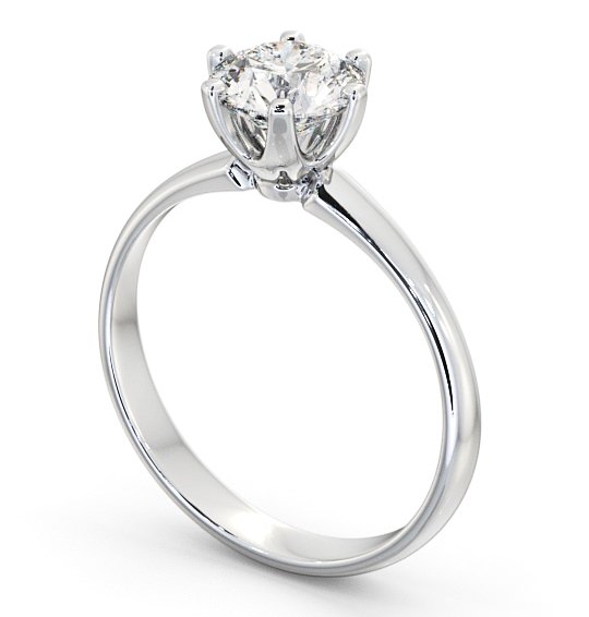 Round Diamond Engagement Ring Platinum Solitaire - Sileas ENRD99_WG_THUMB1