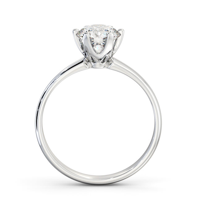 Round Diamond Engagement Ring 18K White Gold Solitaire - Sileas ENRD99_WG_UP