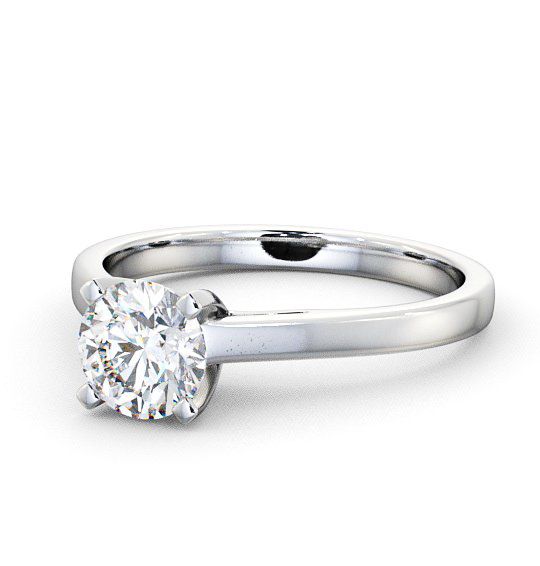  Round Diamond Engagement Ring Platinum Solitaire - Rewe ENRD9_WG_THUMB2 