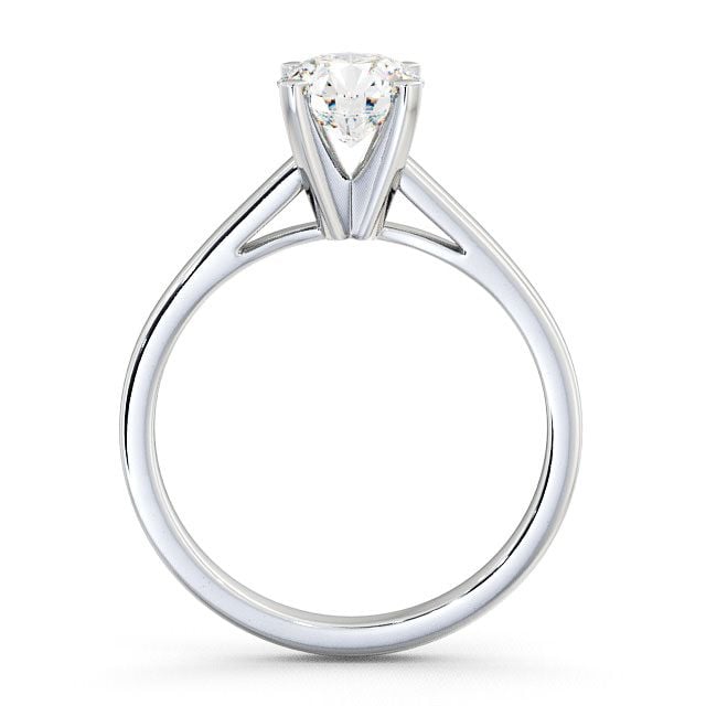 Round Diamond Engagement Ring 9K White Gold Solitaire - Rewe ENRD9_WG_UP